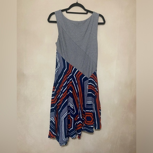 Maeve LIKE NEW eclectic geometric asymmetrical bold printed dress size S - Picture 3 of 4